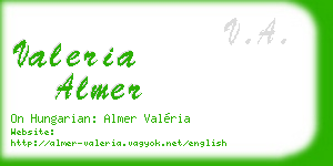valeria almer business card
